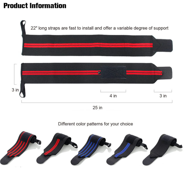 SUJAYU Wrist Wraps, 2 Pack Wrist Brace Wrist Straps for Weightlifting, Wrist Straps Lifting Straps Wrist Weights Carpal Tunnel Wrist Brace, Wrist Brace for Working Out Gym Accessories for Men (Black)