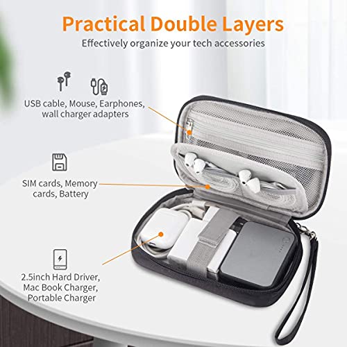 Ujjdwiurgh Electronic Organizer, Travel Cable Organizer Bag Pouch Portable Electronic Storage Multifunction Case