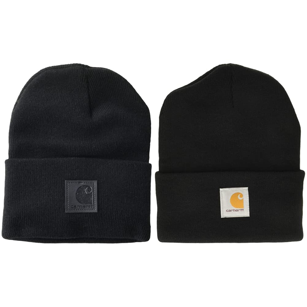 Carhartt .101070.001.S000 Label Watch Cappello, Nero & Acrylic Watch Berretto, Nero