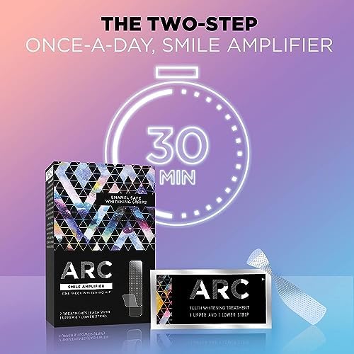 ARC Teeth Whitening Strip Kit, Smile Amplifier Kit, 14 Strips (7 Count Pack)