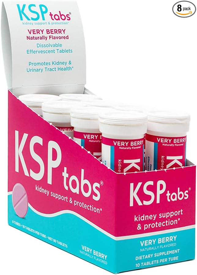 Very Berry All Natural Hydration & Kidney Health Supplement to Combat Calcium Oxalate Crystal Formation, 80 Tablets