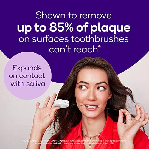 BURST Expanding Dental Floss Refills (32 Yards/3 Pack) | Mint Eucalyptus Aroma Bobbins | Woven | Stain-Absorbing | Vegan | Paraben, BPA & Cruelty-Free