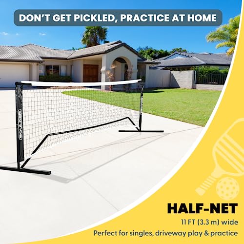 Boulder Pickleball Net - Premium USAPA Standard Full Court 22ft Pickleball Net Set with Additional 11ft Half Court Pickle Ball Tennis Net