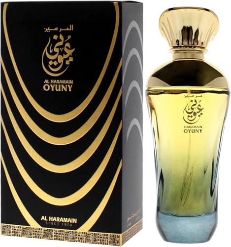 Al Haramain Oyuny - Arabian Perfume for Women - Long Lasting Floral Fruity Fragrance with Notes of Bergamot, Pineapple, Apple, Patchouli, Rose, Tobacco - Arabic Eau de Parfum - 3.33 oz EDP Spray