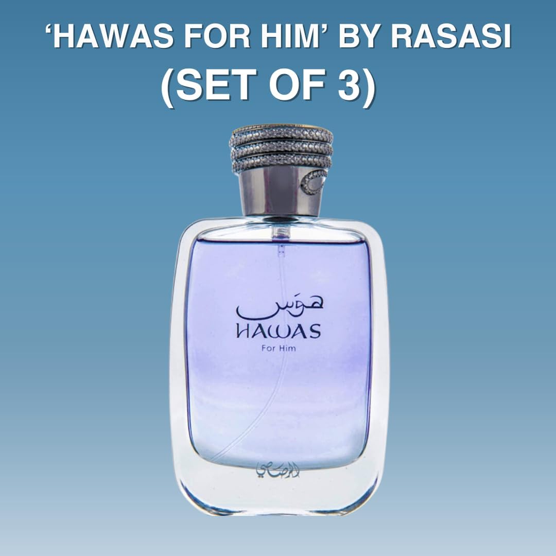 RASASI Hawas Ice Eau de Parfum for Men | 100ml | Premium Arabian Fragrance