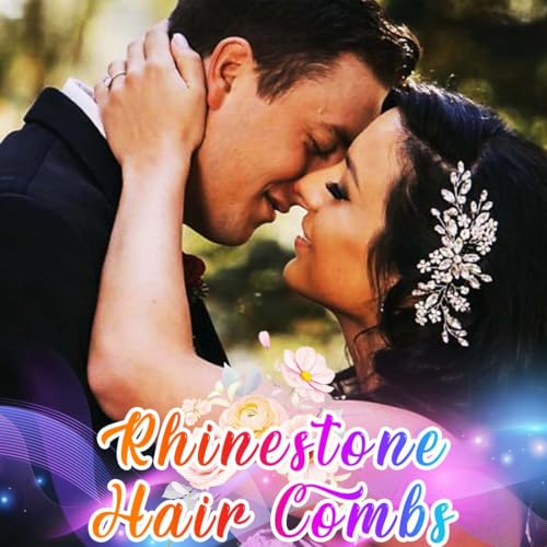 Catery Crystal Bridal Hair Combs Rhinestones Hairpieces Flower Wedding Clips Accessories for Brides and Women Pack of 1(Silver)