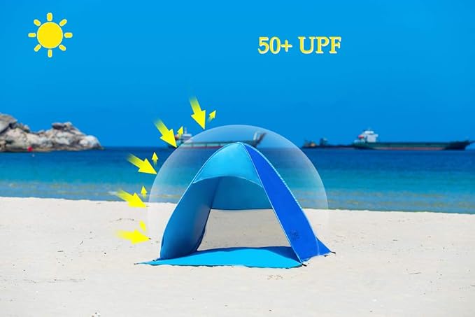 Automatic Pop Up Instant Portable Outdoors Quick Cabana Beach Tent Sun Shelter