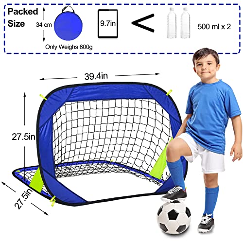 EVERRUSH Soccer Goal Pop Up Kids Toddler Soccer Goals Nets for Backyard Beach Soccer Training Net Mini Portable Foldable Football Goal Indoor Outdoor Lightweight Practice Soccer Net with Carry Bag