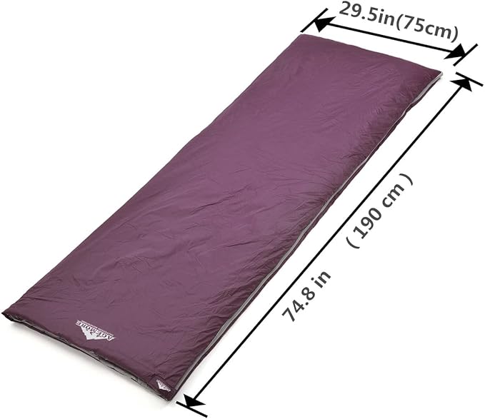 AGEMORE Ultralight Warm Weather Envelope Sleeping Bag, Lightweight Waterproof Compact Sleeping Bag, for Spring Summer & Fall, 75’’L X 30’’W Fit for Kids Teens Or Adults Outdoor Camping & Backpacking