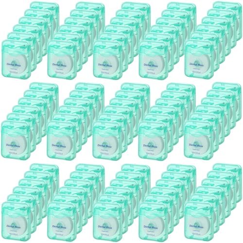 96 Pack Dental Floss Bulk Mint Flavored Floss 50m Each Travel Dental Oral Care for Teeth and Gum Protection(Mint Green)
