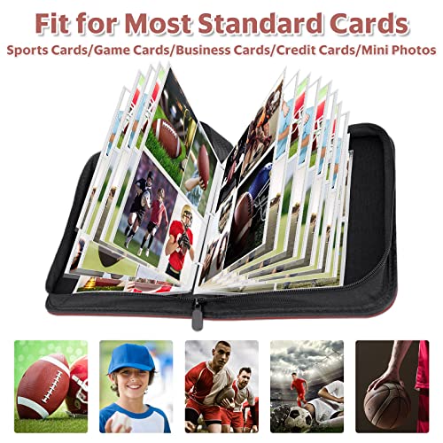 Mlikero 440 Pockets Football Card Binder, Football Trading Cards, Display Case with Football Card Sleeves Card Holder Protectors Set for Football Cards…