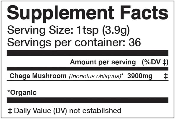 Anima Mundi Apothecary Chaga Mushroom Powder - Organic Chaga Mushroom Powder - Immune System Support Supplement - Great for Tea, Coffee and More (5oz)