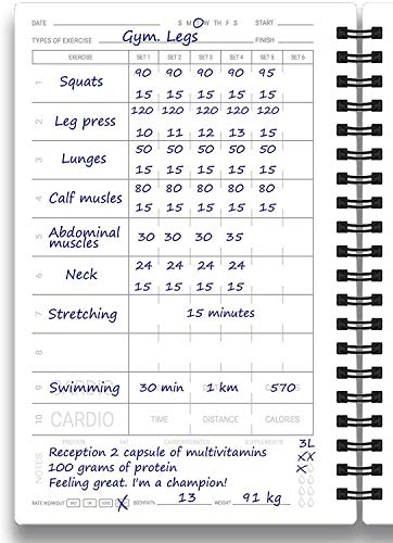 Fitness Log Book & Workout Planner - Designed by Experts Gym Notebook, Workout Tracker, Exercise Journal for Men Women