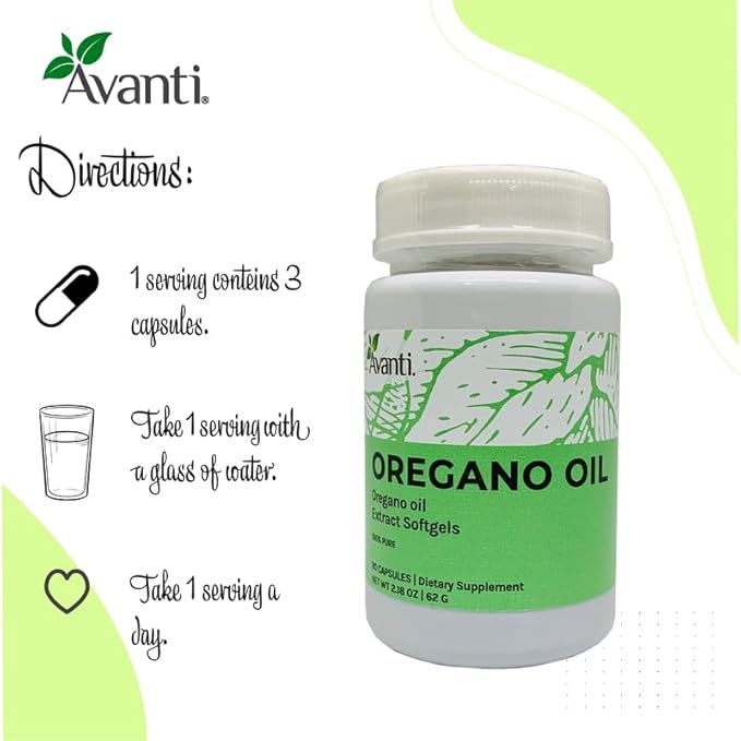Avanti - Oregano Oil, 150mg Concentrated Oil, softgel, additive Free