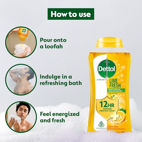 Dettol Body Wash and shower Gel, Refresh - 250ml