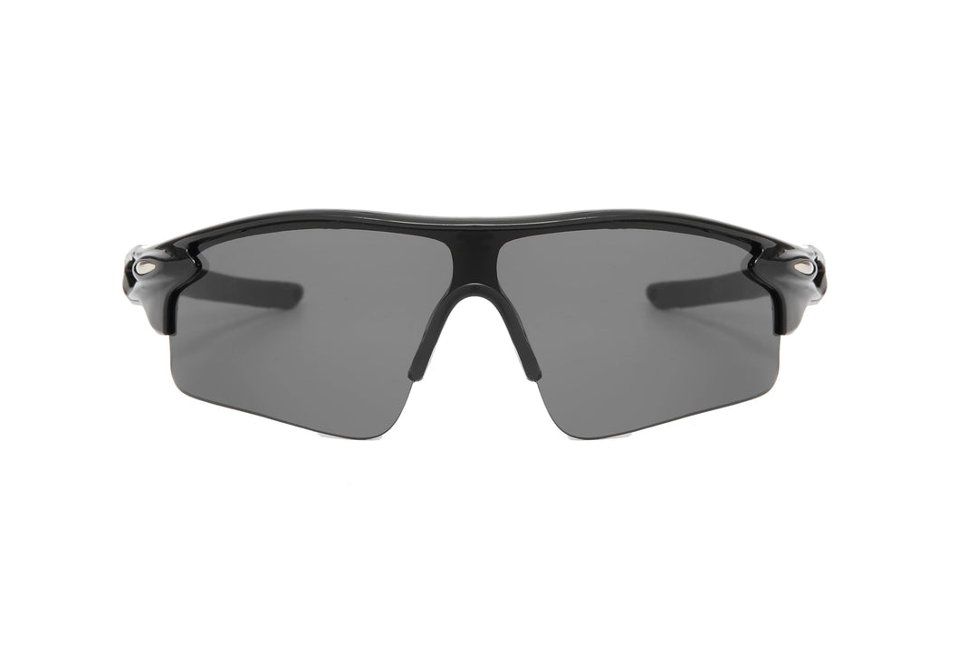 swanoble UV400 2 Sports Sunglasses for Kids Cycling,Light frame Sunglasses for Boys Girls,Youth Softball Baseball Golf (Black+ Red)