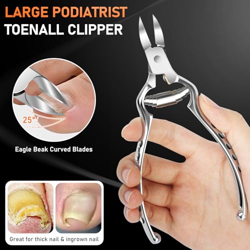 7PCS Ingrown Toenail Removal Kit, Professional Pedicure Tools for Feet, Toe Nail Clippers & Pedicure Knife Set with Corn Removers, Foot Scraper, Callus Shaver, Calloused Feet, Cuticle Remover Tool