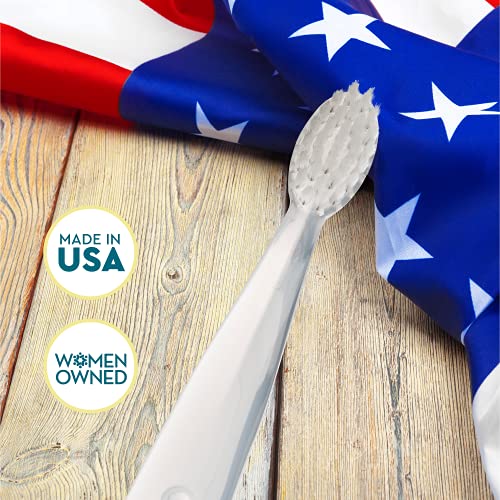 RADIUS Children's Toothbrush, Pure Brush, Ultra Soft Bristles, Clear, BPA Free & ADA Accepted, Designed for Delicate Teeth & Gums for Children 6 Months & Up, Pack of 3