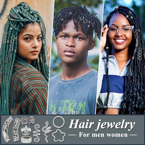 215 Pcs Viking Dreadlock Accessories Hair Charms Norse Runes Tube Beads Metal Clips Cuffs Rings Vikings Jewelry For Women Braid Accessories