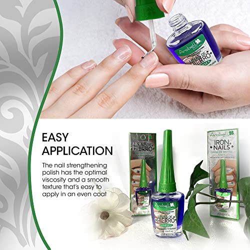 Nail Strengthener Iron Nails Nail Hardener for Damaged & Brittle Nails Clear Nail Polish for Growth & Protection