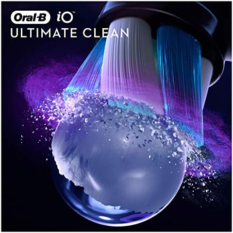 Oral-B iO Ultimate Clean Electric Toothbrush Head, Twisted & Angled Bristles for Deeper Plaque Removal, Pack of 4, Suitable for Mailbox, Black