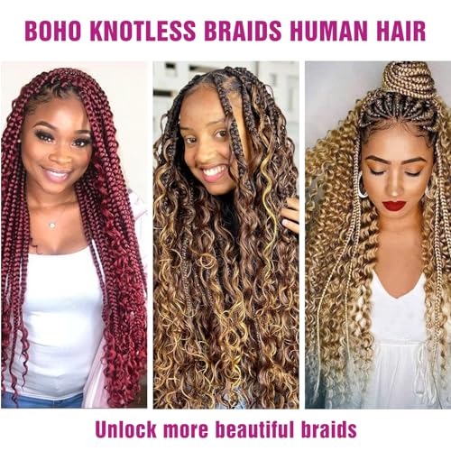4/27 Honey Blonde Human Braiding Hair Deep Wave Bulk,Highlight No Weft Curly Hair Extensions for Boho Braids Wet and Wavy Braiding Human Hair Bundles(18inch,4/27,100g)