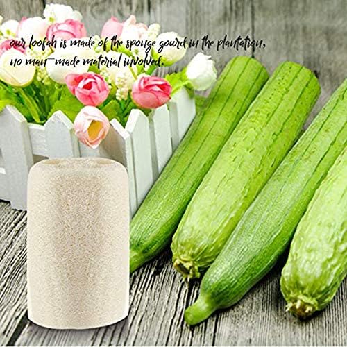 Natural 6 Pack of 4 inch Loofah, Serdokntbig SPA Exfoliating Scrubber for Skin Care in Bath, Best Luffa Body Scrub Sponge, Remove Dead Skin