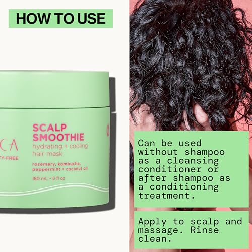 Pacifica Scalp Smoothie Hydrating Scalp Treatment & Leave-On Hair Mask, Cooling Relief for Dry, Flaky, Itchy Scalp & Thinning Hair, Vegan & Cruelty-Free, 6 fl oz