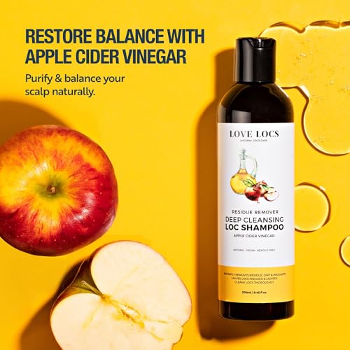 Apple Cider Vinegar Deep Cleansing Dreadlock Shampoo | Clarifying Cleanser for Build Up | Residue Remover | ACV Loc Shampoo | Hair Detox | Natural | Vegan | Residue Free