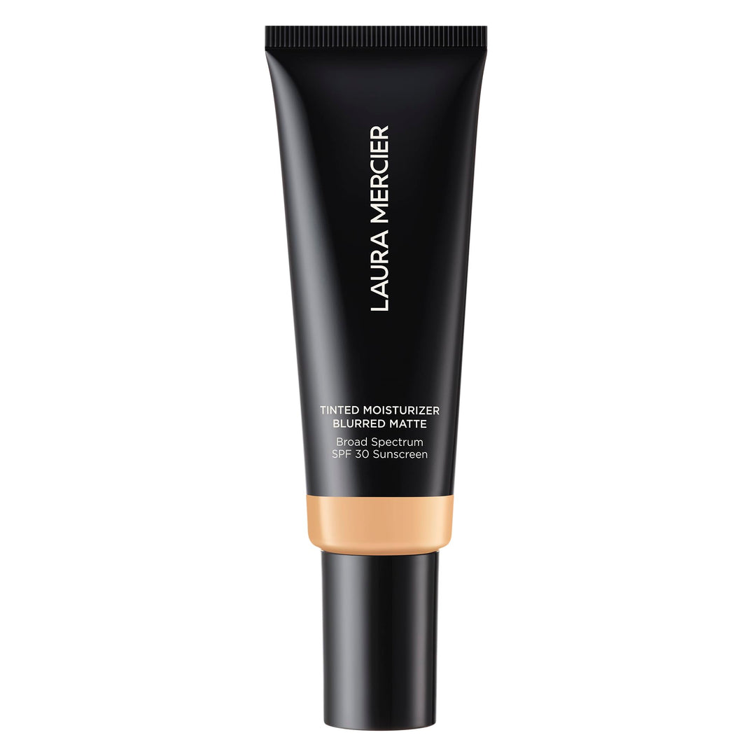 Laura Mercier Tinted Moisturizer Blurred Matte with SPF 30: 24HR+ Shine Control and Blurring, Long Lasting, Sheer to Light, Buildable Coverage, Blurs the Look of Pores, Skin Tint, 2W Citrine