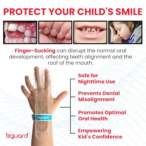 AeroFinger Stopper Kit – Anti Finger Sucking, Biting & Licking Deterrent for Babies to Toddlers – Finger Sucking Guard for Bad Habit Prevention & Treatment – Ages 2-4, Under 40 lbs. - Small