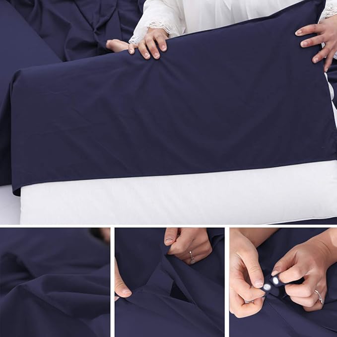 Sleeping Bag Liners Lightweight Travel Camping Sheet Sleep Bag Liner Adults Lightweight Warm Weather Hotel Compact Portable Sleeping Sack Indoor Outdoor Hostels Traveling Backpacking Hiking Blankets