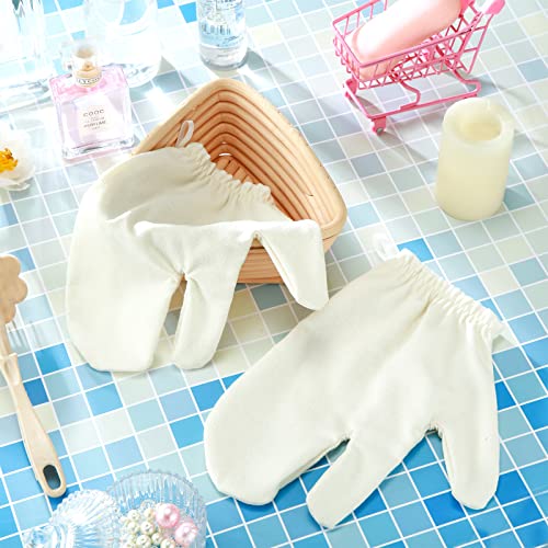 2 Pieces Raw Silk Garshana Gloves Ayurvedic Massaging Mitts Raw Silk Gloves Dry Massage Brush Gloves Exfoliating Gloves Bath Scrubbing Massage Shower Gloves for Women