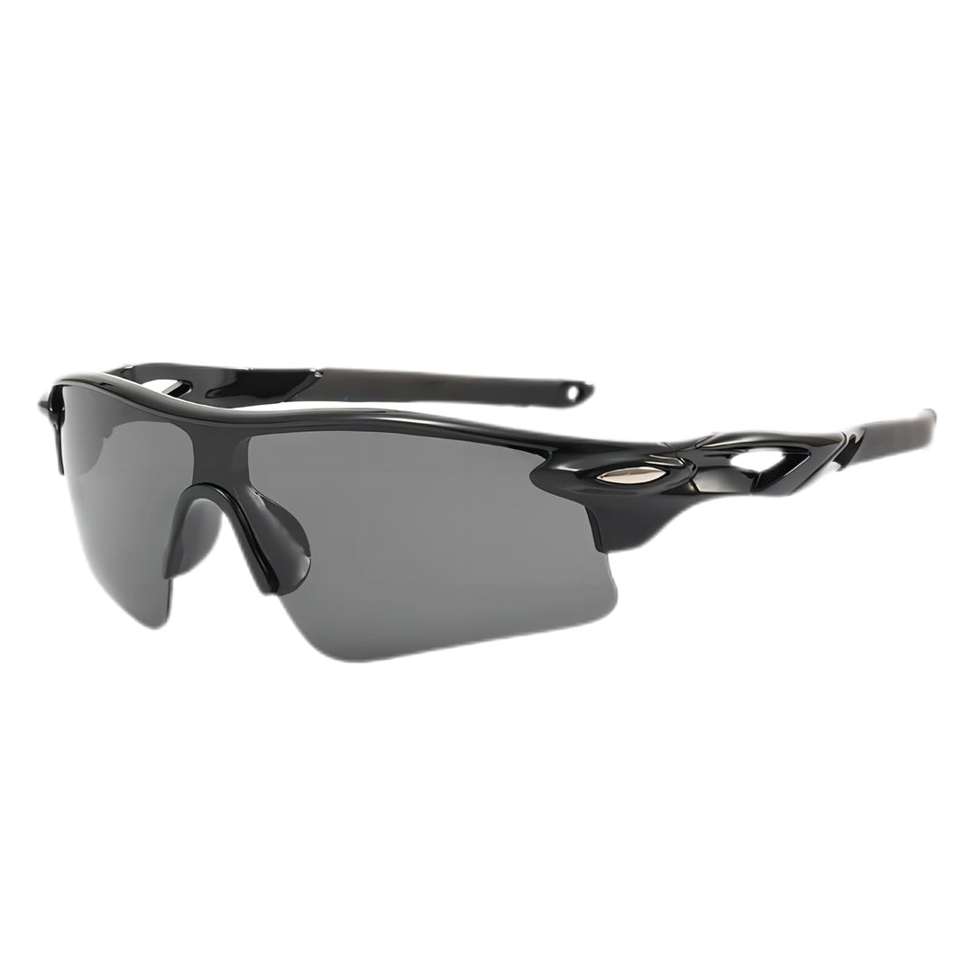 swanoble UV400 2 Sports Sunglasses for Kids Cycling,Light frame Sunglasses for Boys Girls,Youth Softball Baseball Golf (Black+ Red)