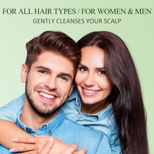 SHVYOG Scalp & Body Scrub, Tea Tree Exfoliator Scrub Shampoo with Peppermint & Sea Salt, Anti-Dandruff Detox Clarifying Exfoliator for Build Up, Itchy Scalp, Oily & Dry Hair with Scalp Massager