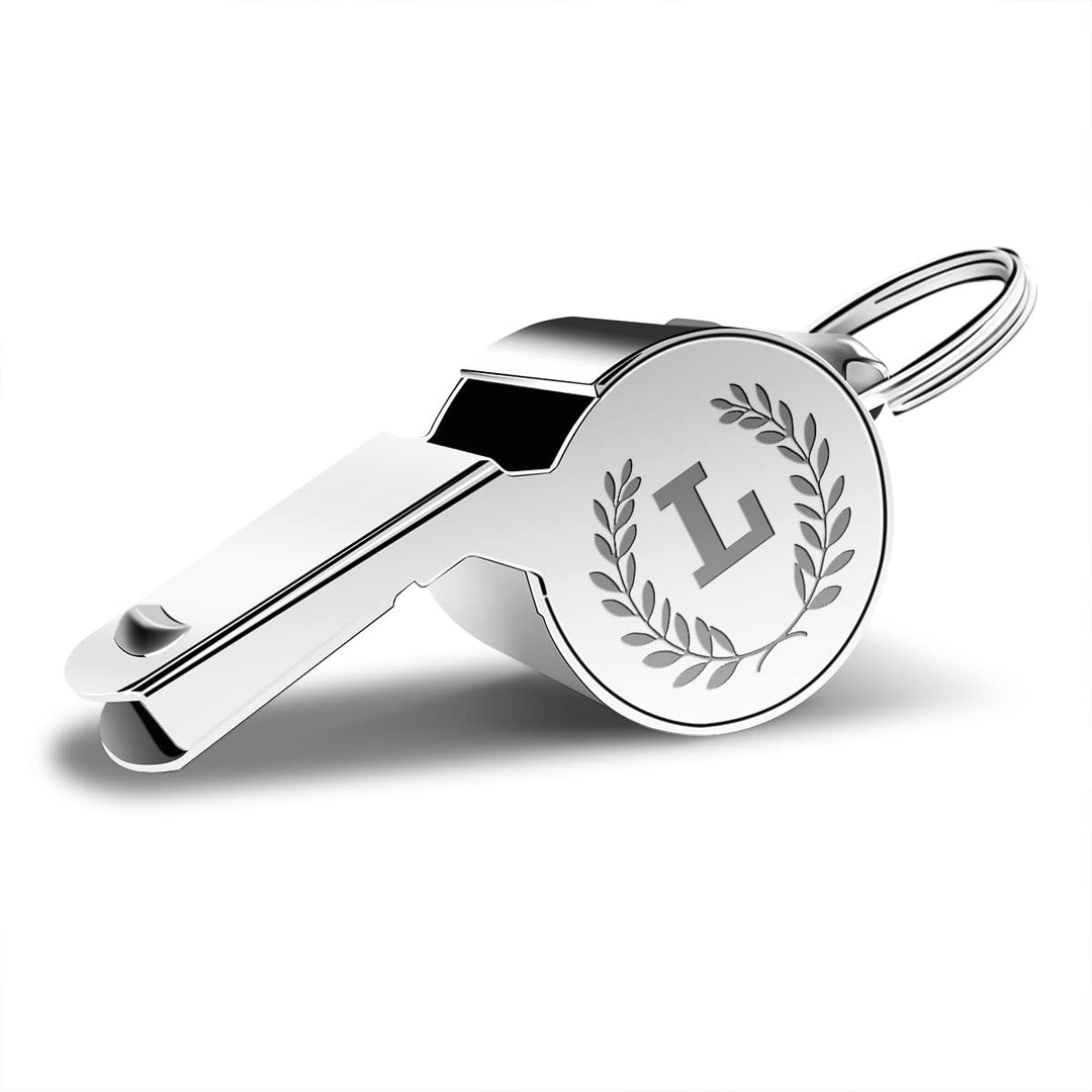 fkovcdy Letters Coach Gifts, Whistle for Coaches, Whistle Emergency, Thank You Coach Gifts, Coaches Whistle with Lanyard Coach Gift for Men Women Teachers Referees Sports Coach Outdoor, Letter L