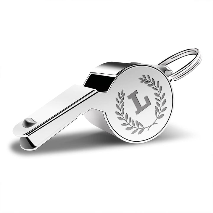 fkovcdy Letters Coach Gifts, Whistle for Coaches, Whistle Emergency, Thank You Coach Gifts, Coaches Whistle with Lanyard Coach Gift for Men Women Teachers Referees Sports Coach Outdoor, Letter L