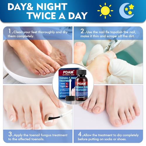Toenail Fungus Treatment Extra Strength - Toe Nail Fungus Treatments for Thick, Nail Strengthener and Growth, Nail Fungus Treatment Extra Strength for Broken, Discolored Nail & Ingrown Toenail - 30ml