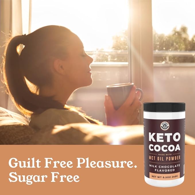 Keto Cocoa | Keto Hot Chocolate Drink Mix Powder - Sugar Free, Low Carb with Protein and MCT Oil Powder