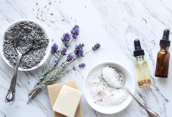 Epsom Salt Soak with Lavender Buds & Lavender Essential Oil - 2 lb - Always Pure - Magnesium Sulfate Soaking Solution