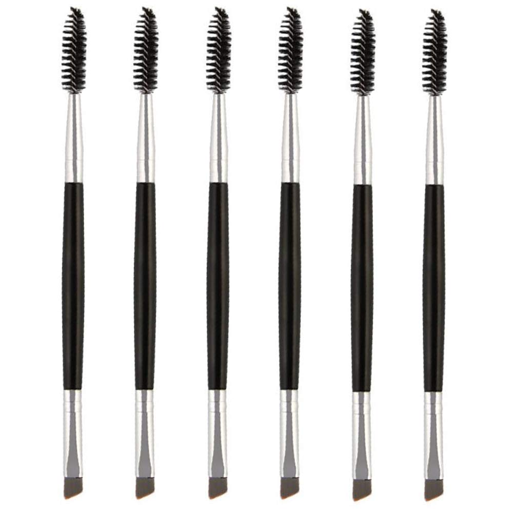 6 Pcs Duo Eyebrow Brush,Eyelash Brush Mascara Wands Spoolie Brushes For Eyelash Extension Lash Applicator Eyebrow