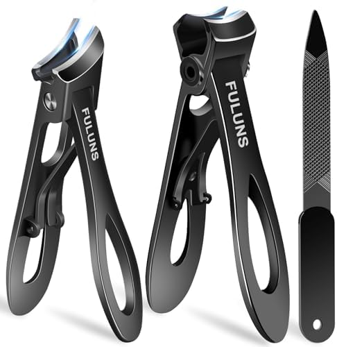 Toenail Clippers for Men Thick Nails,Slanted Curved Ingrown Nail Clippers for Seniors Heavy Duty Toe Nail Clippers with Wide Jaw Opening Fingernail Clippers Nail Cutter with Long Handle for Women