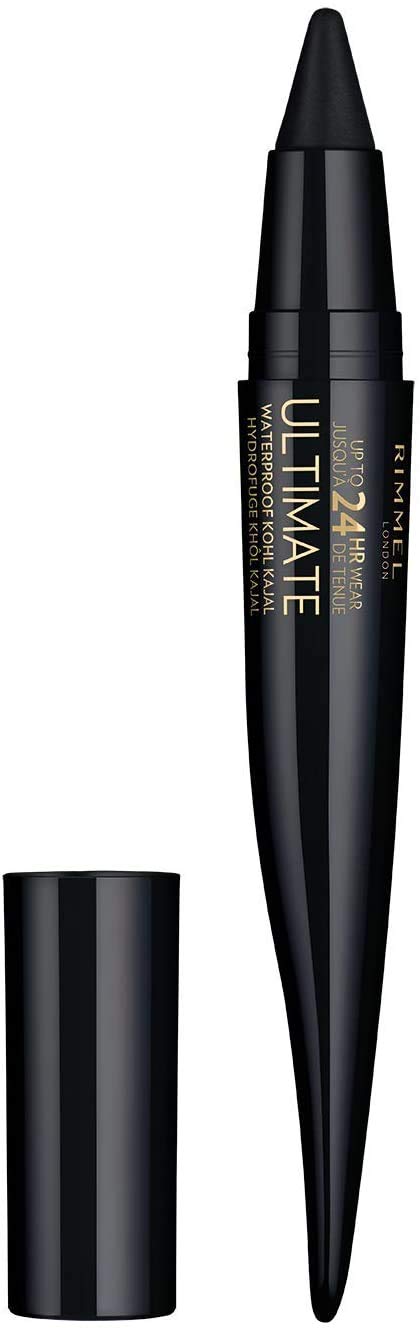 Rimmel London Ultimate Kohl Kajal Waterproof Eyeliner - 001 Black Obsidian Eyeliner Women 0.04 Oz