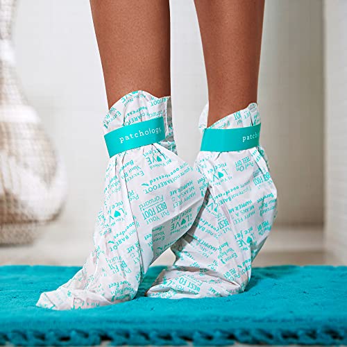 Patchology PoshPeel Pedi Cure - Foot Peel Mask Soak Treatment, Feet Peeling Mask, Pedicure Booties with Deep Exfoliation for Baby-soft Skin, Pedicure Supplies for Foot Care, 1 Pair