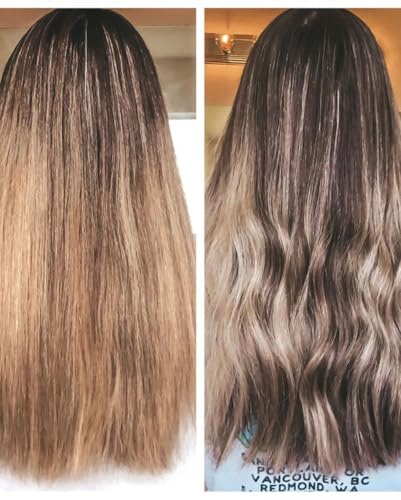 oVertone Haircare Blue Toning Conditioner - Neutralizes Brassiness for Blonde to Light Brown Hair - Deeply Hydrating Formula with Shea Butter & Coconut Oil - Vegan, Cruelty-Free, Paraben-Free - 8 oz