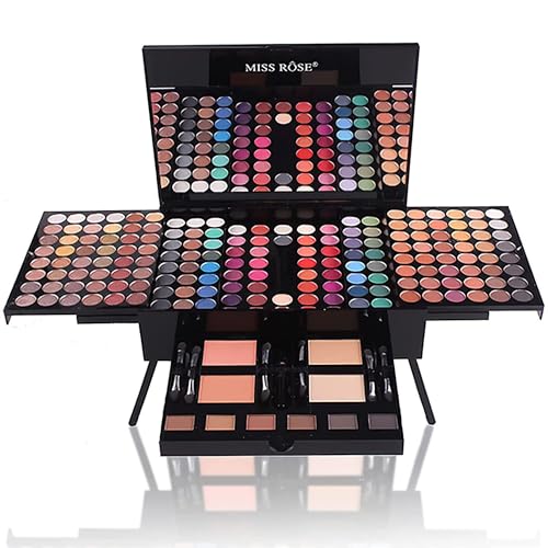 190 Colors Professional Makeup Kit for Women Full Kit, Pallet,All In One Gift Set girls, include Eyeshadow/Facial Blusher/Eyebrow Powder/Eyeliner Pencil/Mirror/makeup brush(004N)
