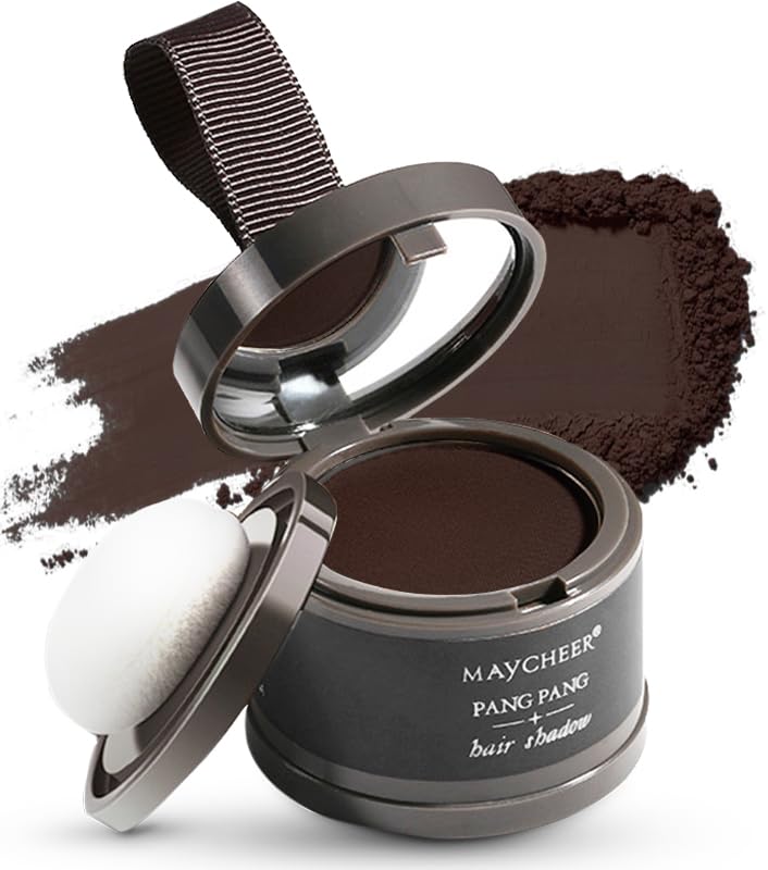 Maycheer Hairline Powder - Magic Root Cover Up - Hair Rich Hair Shadow - Gray Hair Coverage Touch Up Hair Powders for Women & Men (Dark Tan, 0.14 Ounce (Pack of 1))