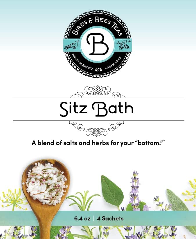 Birds & Bees Teas - Organic Herbal Sitz Bath Postpartum Soak - 4 Sachets