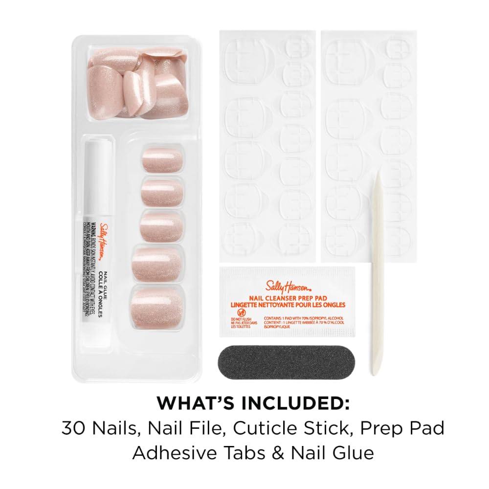Sally Hansen Instant Cuticle Remover | Press-On Nails Kit for Nail Care