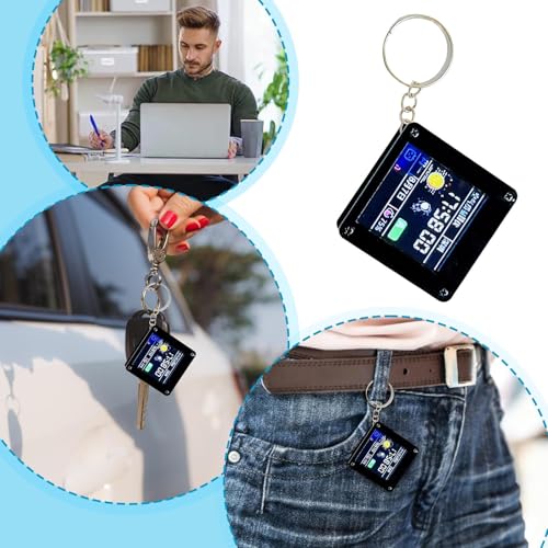 LCD Desktop Ornament - Mini Electronic Display, Compact Bag Pendant | Animated Digital Screen Decoration Feature, Cute Portable Desktop Display Product, Gift For Kids Girls Boys Family Friends Office
